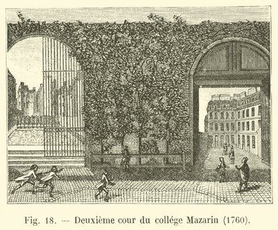 Segundo patio del colegio Mazarin, 1760 de French School