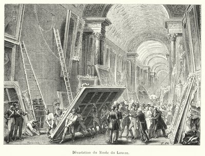 Devastación del Museo del Louvre de French School