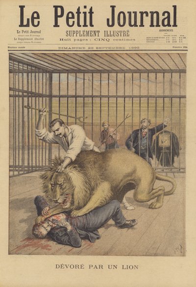 Devorado por un león de French School