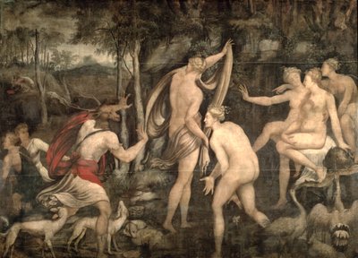 Diana y Acteón, Escuela de Fontainebleau, mediados del siglo XVI de French School