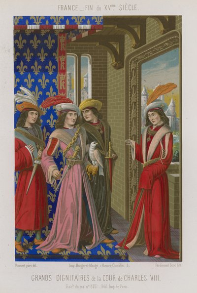 Dignatarios de la corte de Carlos VIII de French School