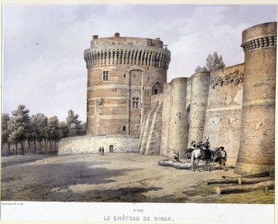 Castillo de Dinan - Litografía, finales del siglo XIX de French School