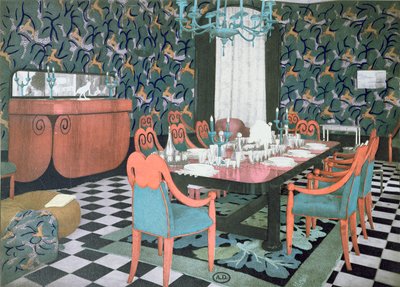 Comedor diseñado por Atelier Martine, 1924 de French School