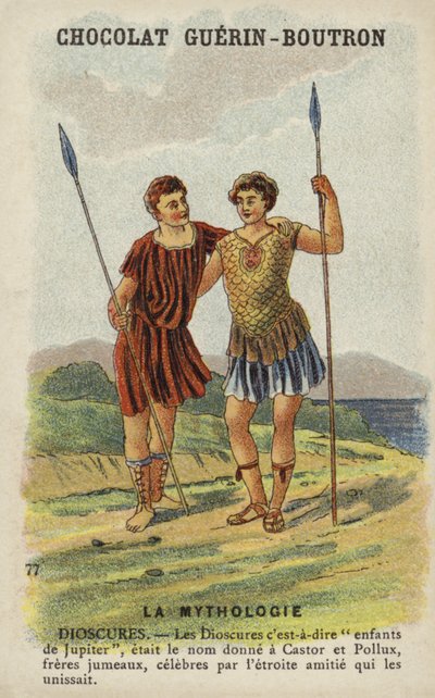 Dióscuros, es decir, Cástor y Pólux de French School