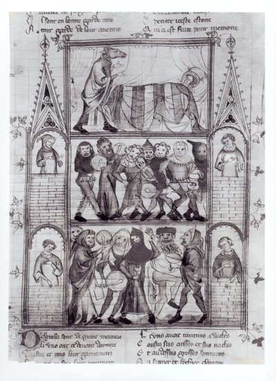 Músicos discordantes de la Historia de Fauvel escrita por Gervais du Bus de French School