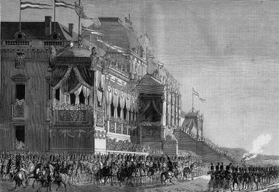Distribución de águilas por Napoleón I (1869-1821) en el Champ de Mars, 5 de diciembre de French School