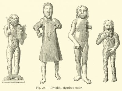 Divinidades, figurillas en hierro de French School