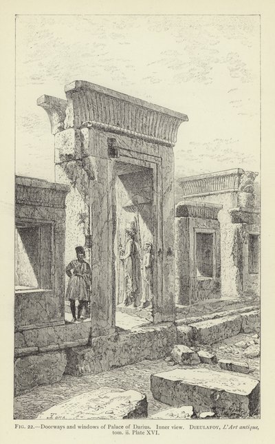 Puertas y ventanas del Palacio de Darío, Vista interior de French School