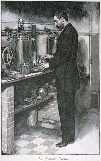 Dr. Pierre Emile Roux (1853-1933) de La Revue Illustrée, 1 de octubre de 1894 de French School