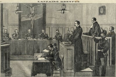 Caso Dreyfus en 1898: una audiencia del Consejo de Guerra: el juicio del comandante Esterhazy. de French School