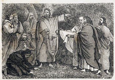 Druidas recogiendo muérdago - en "París a través de los siglos" de French School