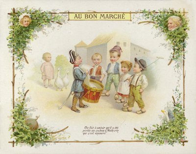 Tamborilero hablando con niños de French School
