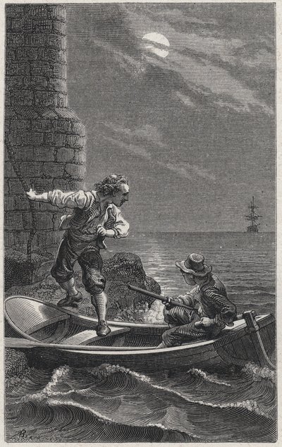 La fuga de Duguay-Trouin de la cautividad inglesa de French School