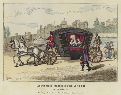 Primer coche francés, reinado de Luis XIII, siglo XVII de French School