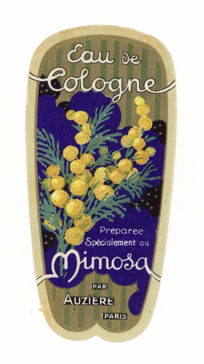 Etiqueta de Eau de Cologne, Mimosa de French School