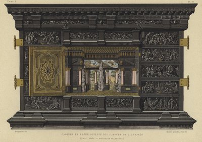 Gabinete de ébano conocido como el Gabinete de la Odisea, siglo XVII de French School