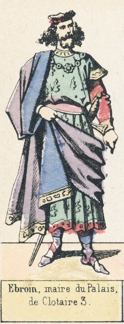 Ebroin, alcalde del Palacio, de Clotaire III de French School