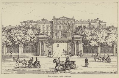 Escuela de Pajes, San Petersburgo (grabado) de French School