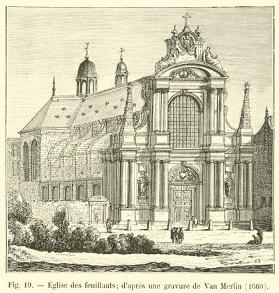 Iglesia de los feuillants; según un grabado de Van Merlin, 1660 de French School