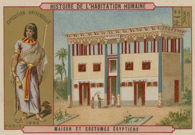 Casa y trajes egipcios de French School