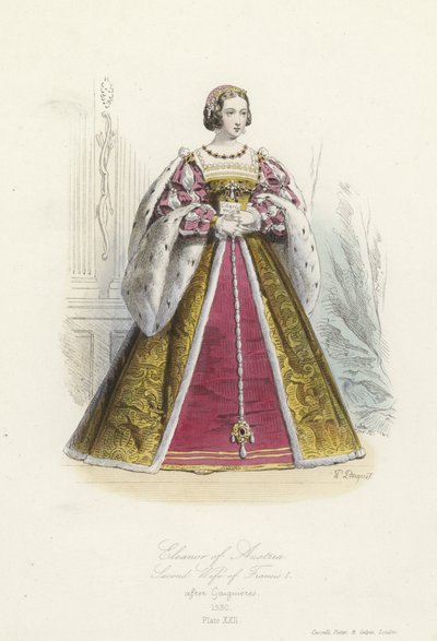 Leonor de Austria, segunda esposa de Francisco I de Francia de French School
