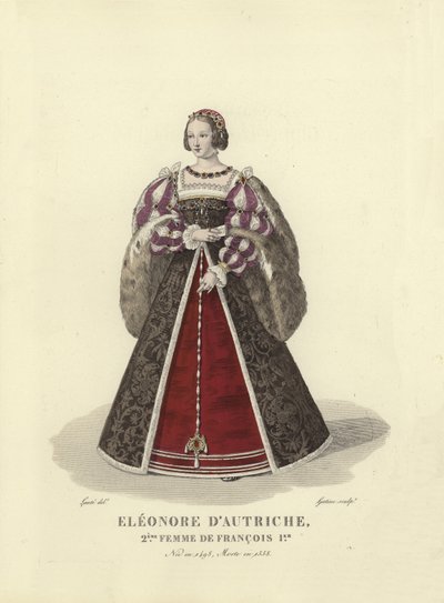 Leonor de Austria, segunda esposa del rey Francisco I de Francia de French School