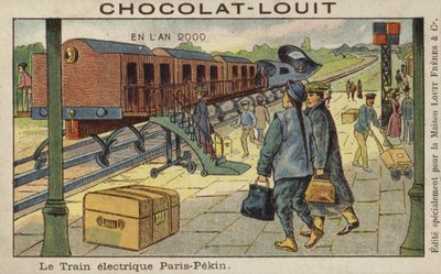 Tren eléctrico de París a Pekín en el año 2000 de French School