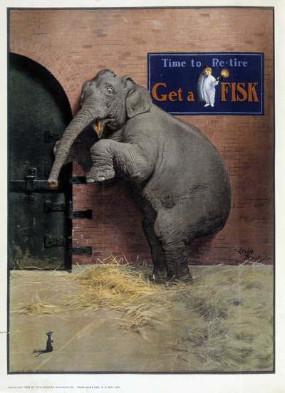 Elefante asustado por un ratón - en “Theater Magazine”, Sep 1925 de French School