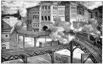 Ferrocarriles elevados de Nueva York, 1893 de French School