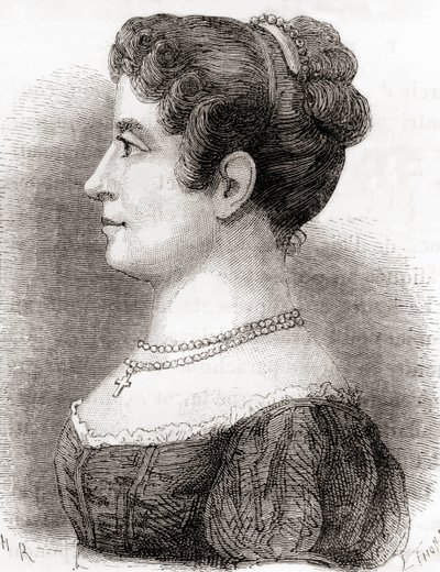 Élisa Garnerin, de "Les Merveilles de la Science", publicado hacia 1870 (litografía) de French School