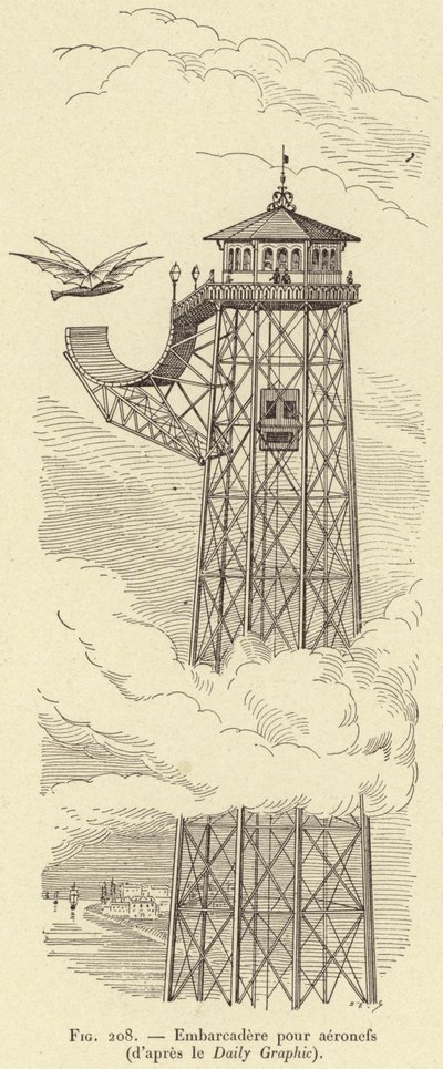 Embarcadero para aeronaves (según el Daily Graphic) de French School