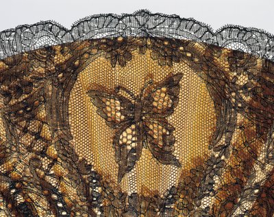 Mariposa bordada (detalle) de French School