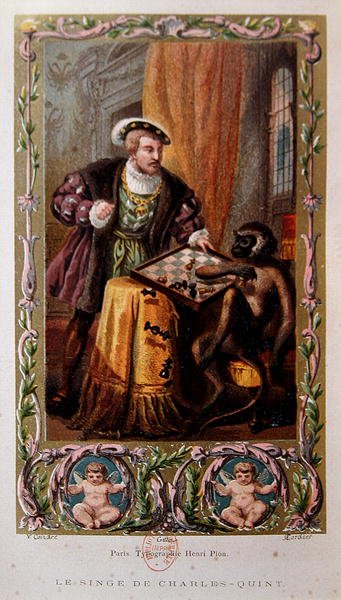 Emperador Carlos V y el Mono, ilustración de 