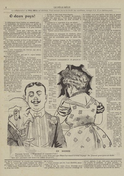 En soirée. Ilustración para Le Pele-Mele de French School
