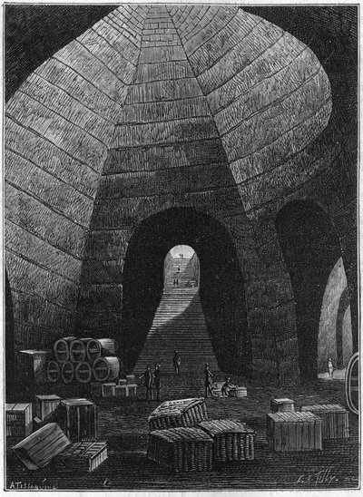 Entrada a las bodegas de la casa de Champagne Theophile Roederer fundada en Reims en 1864. de French School