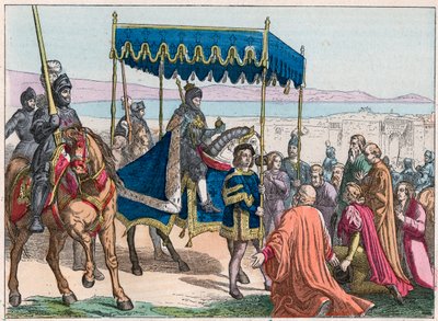Entrada de Carlos VIII (1470-1498) en Nápoles de French School