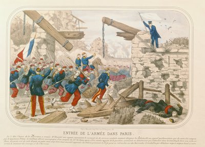 Entrada del ejército en París, 21 de mayo de 1871 de French School