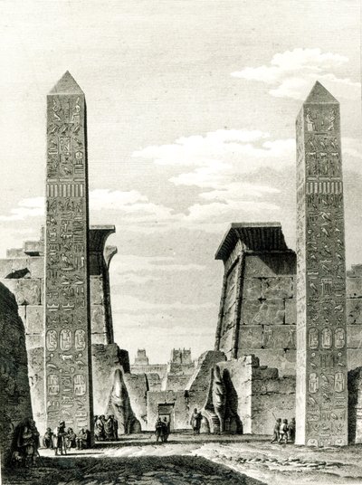 Entrada al Templo de Luxor, de Voyage dans la Basse et dans la Haute-Egypte por Dominique Vivant Denon (1747-1825) 1802 de French School