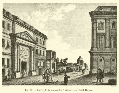 Entrada de la casa de los feuillants, calle Saint-Honoré de French School