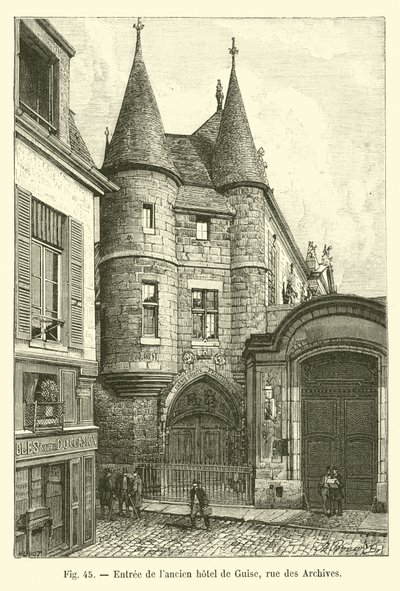Entrada del antiguo hotel de Guise, rue des Archives de French School