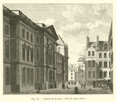 Entrada del Louvre, lado norte, 1810 de French School