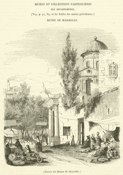 Entrada del Museo de Marsella (grabado) de French School