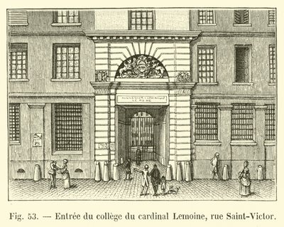 Entrada del colegio del cardenal Lemoine, rue Saint-Victor de French School