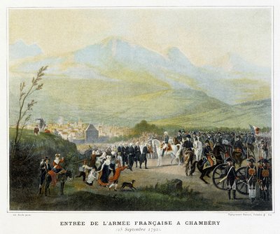 Entrada del ejército francés en Chambéry, 25 de septiembre de French School