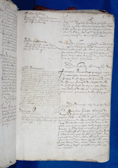 Entrada en el registro de la prisión del Gran Chatelet de Francois Ravaillac, 1610 de French School