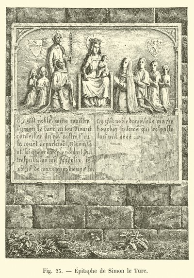 Epitafio de Simón el Turco de French School