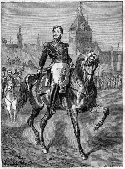 Retrato ecuestre del General Jean Rapp (1771-1821) - Jean conde Rapp General francés (1772 -1821) - en “Histoire de l