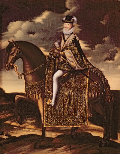 Retrato ecuestre de Enrique IV (1553-1610) de French School