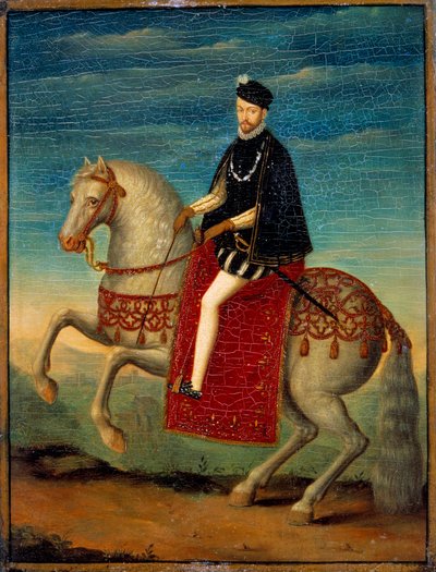 Retrato ecuestre de Carlos IX de French School