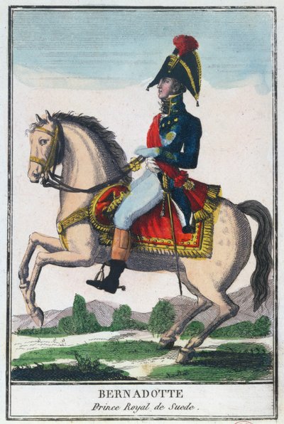 Retrato ecuestre de Charles Jean Baptiste Bernadotte (1763-1844), principios del siglo XIX de French School